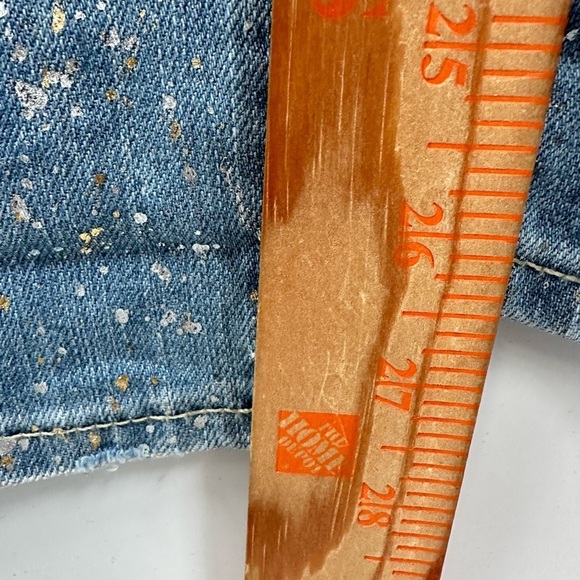 TRUE RELIGION Speckled Hen woman mid rise slim boyfriend cotton denim jean 30 - Picture 8 of 15